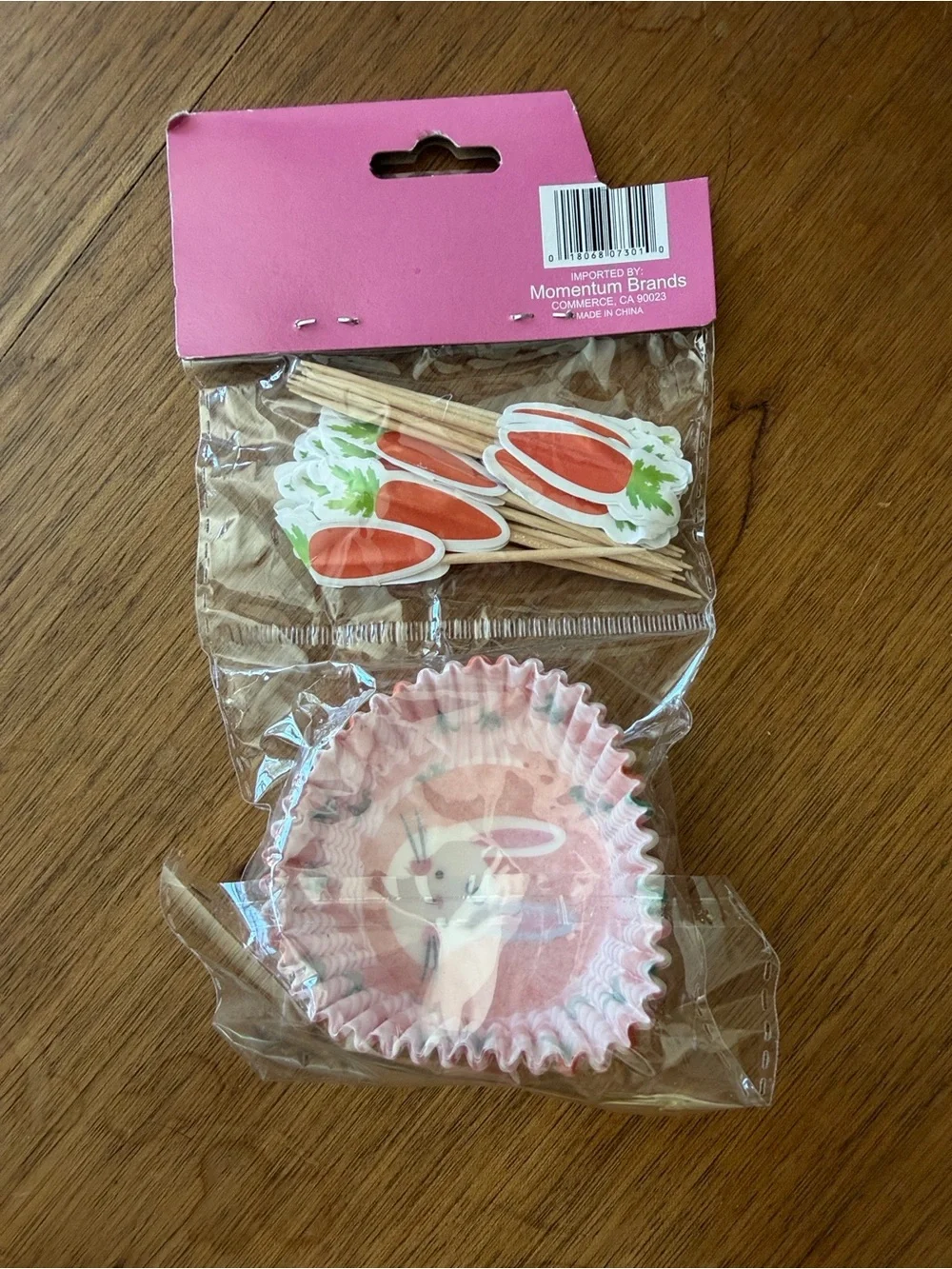 Hobby Lobby Orange Bunny Cupcake Kit with Carrot Picks